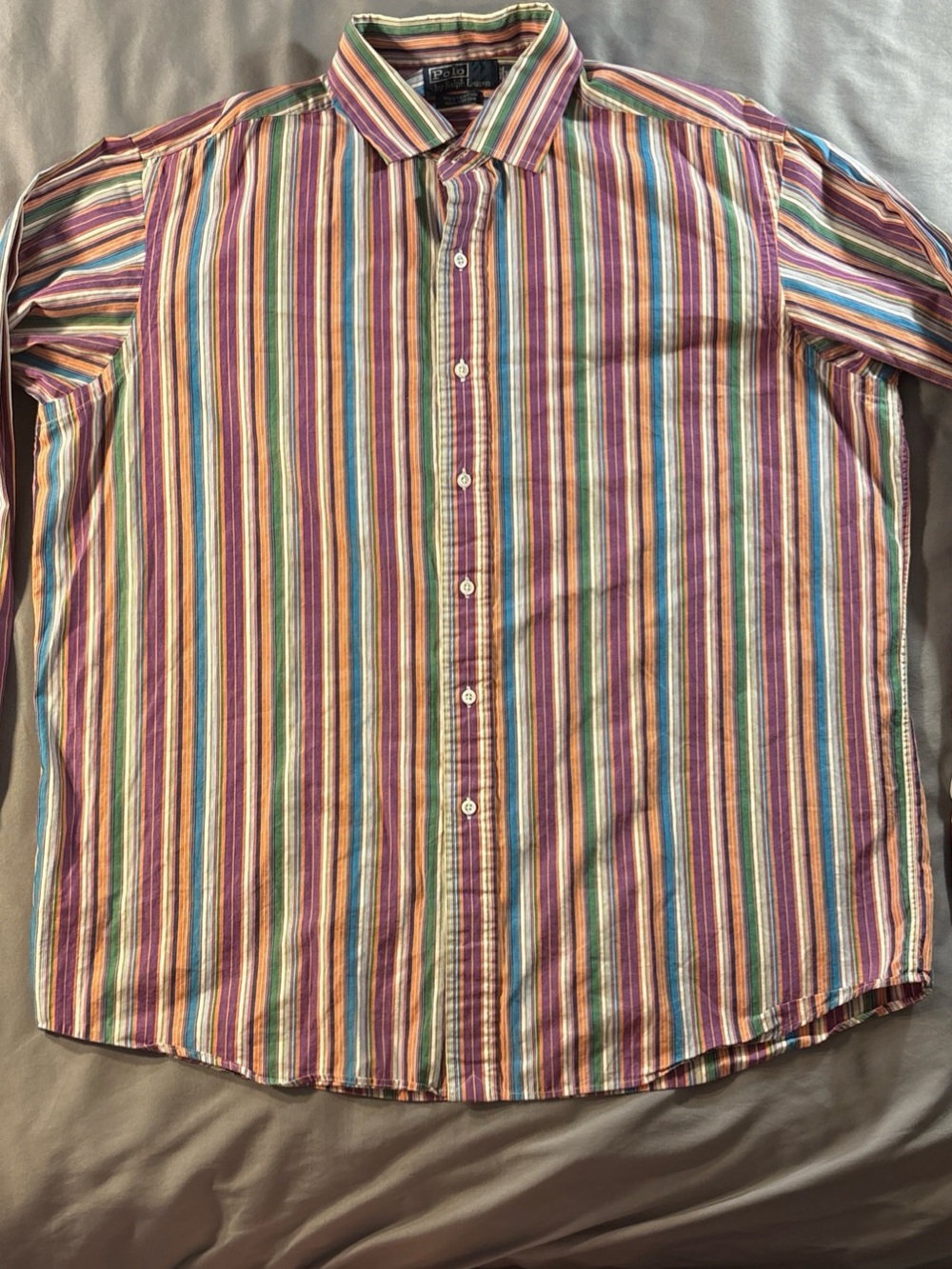 Polo Ralph Lauren Westerton Colorful Striped Button Down Shirt Men XL Cotton